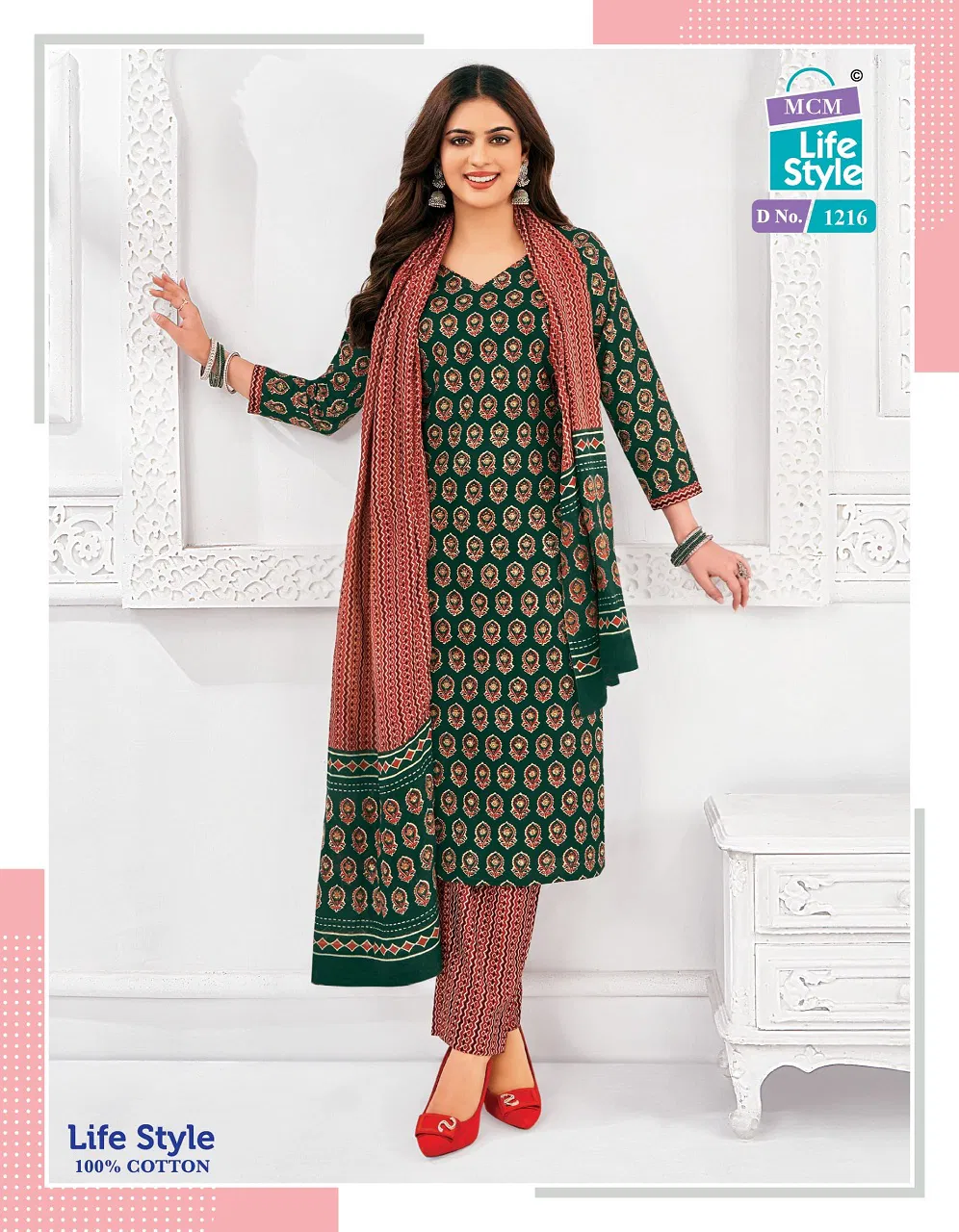 Lifestyle Vol 12 By Mcm Printed Cotton Kurti With Bottom Dupatta Exporters In India